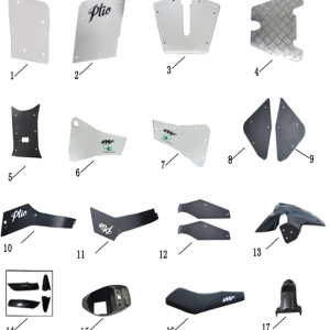 pièces détachées - carénages - carénages E-Ptio - scooter électrique