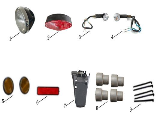 pièces détachées - éclairage - éclairage E-Ptio - scooter électrique