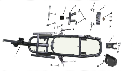pièces détachées - Guidon - guidon E-Ptio - scooter électrique