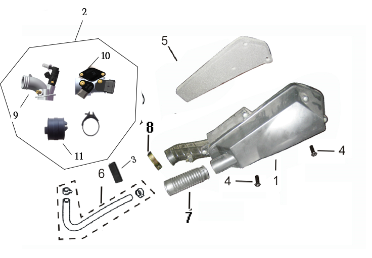 pièces détachées - éclairage - éclairage E-Ptio - scooter électrique