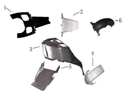 pièces détachées - carénages - carénages E-Ptio - scooter électrique