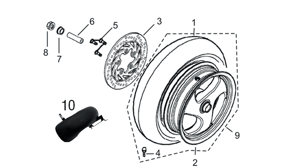 pièces détachées - moteur - batterie - moteur E-Ptio - scooter électrique