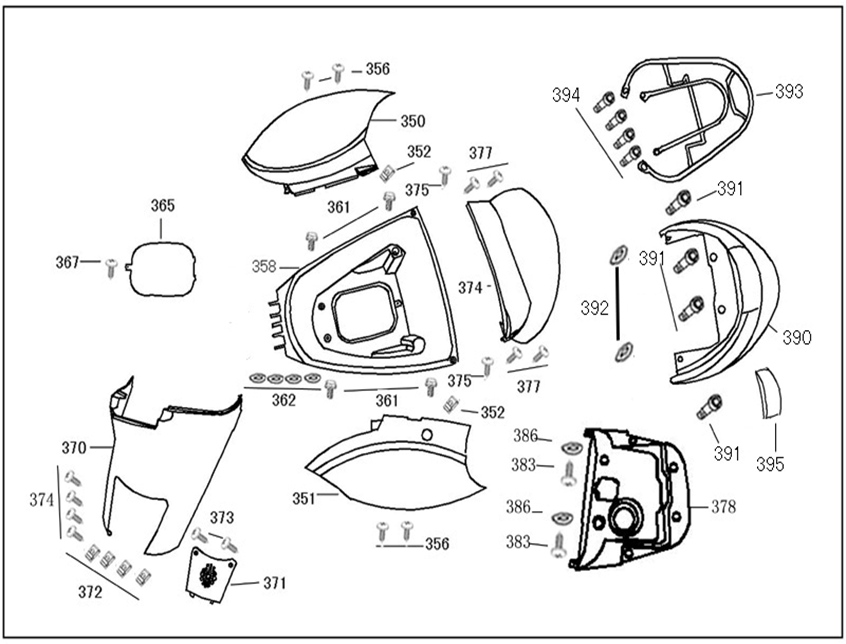 pièces détachées - éclairage - éclairage E-Ptio - scooter électrique