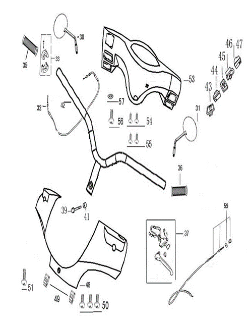 pièces détachées - carénages - carénages E-Ptio - scooter électrique