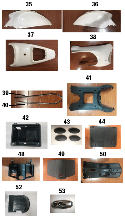 pièces détachées - éclairage - éclairage E-Ptio - scooter électrique
