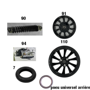 pièces détachées - moteur - batterie - moteur E-Ptio - scooter électrique
