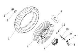 pièces détachées - roues - roues E-Ptio - scooter électrique