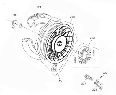 pièces détachées - moteur - batterie - moteur E-Ptio - scooter électrique