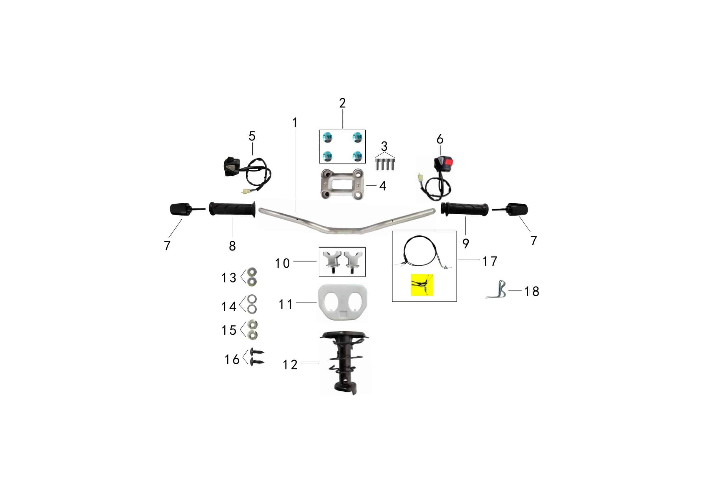 pièces détachées - Châssis - châssis E-Ptio - scooter électrique
