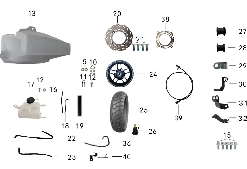 pièces détachées - roues - roues E-Ptio - scooter électrique