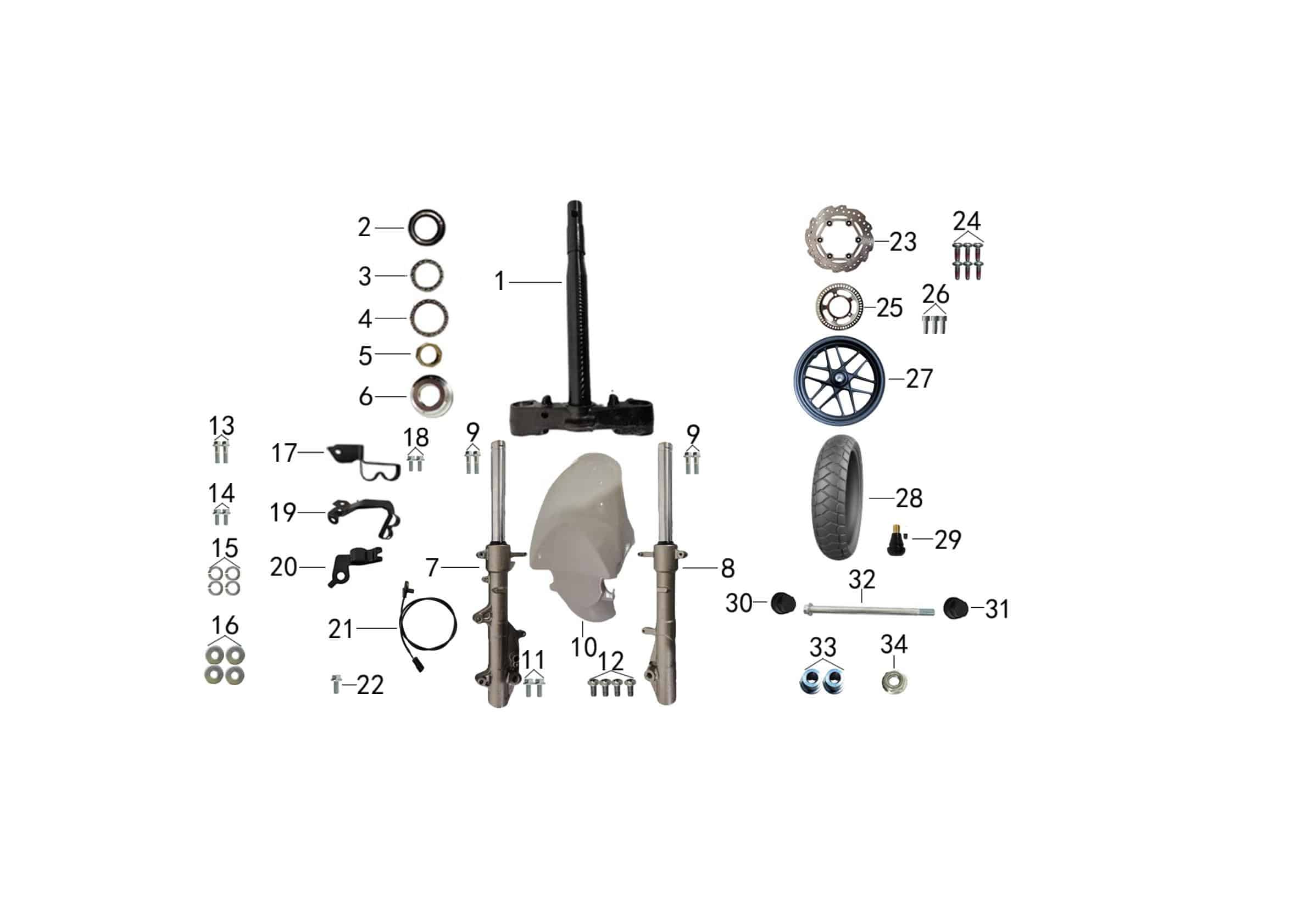 pièces détachées - carénages - carénages E-Ptio - scooter électrique