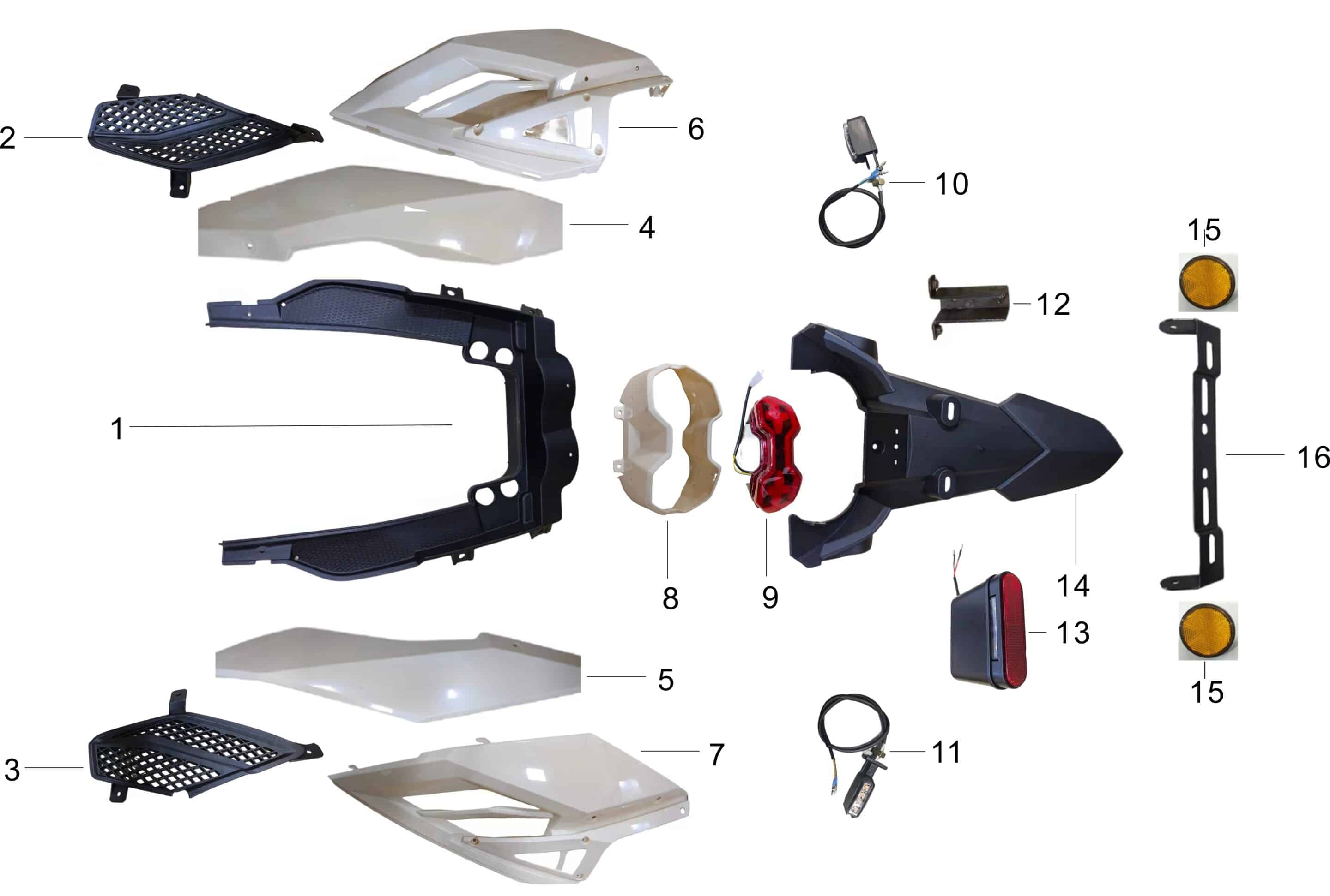 pièces détachées - Châssis - châssis E-Ptio - scooter électrique